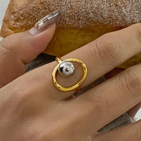 ANILLO BORLA PLATA