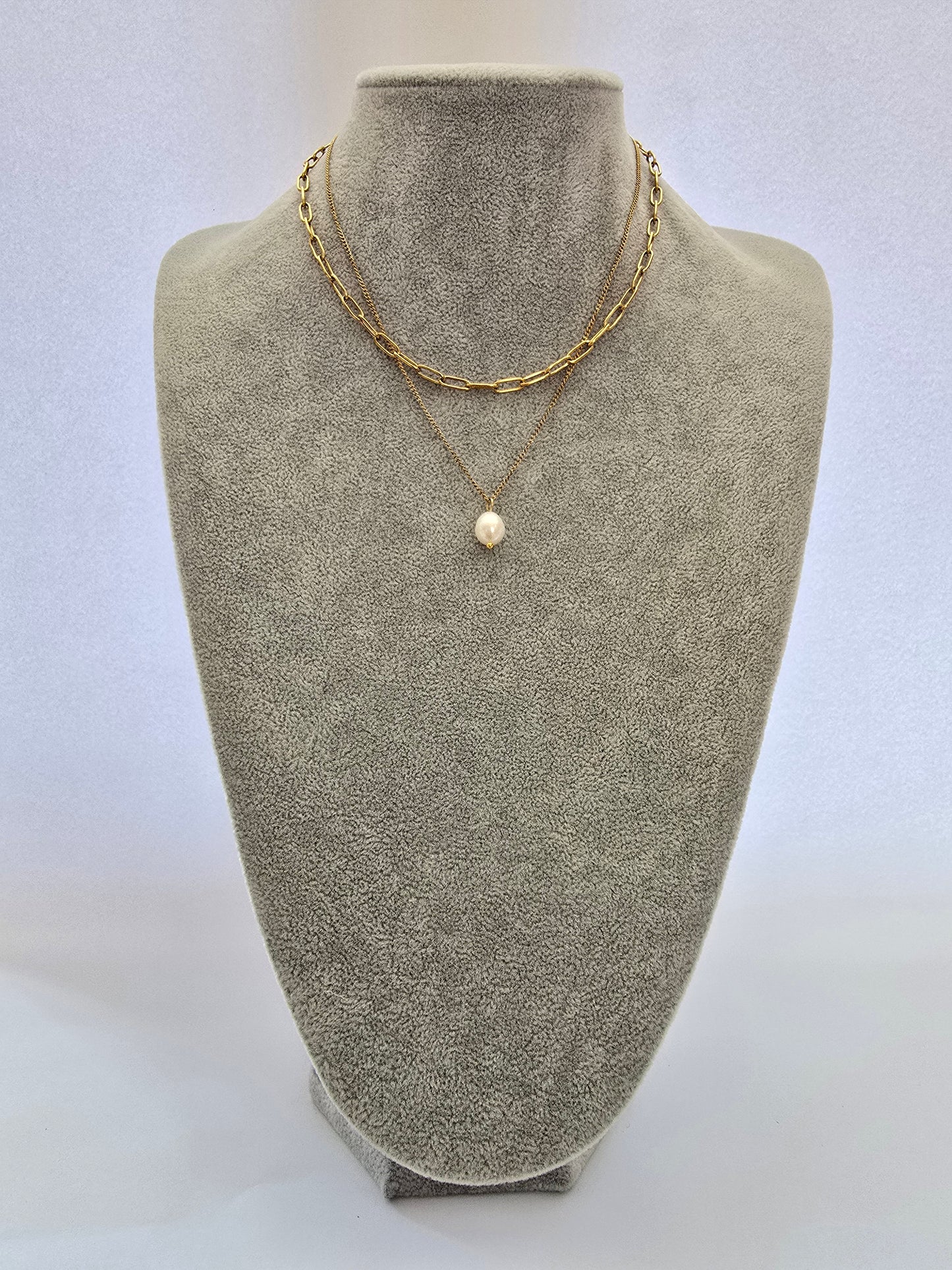 SET DE CADENA PERLAS