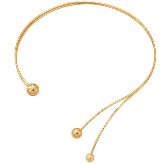 CHOKER RIGIDA DE BORLAS