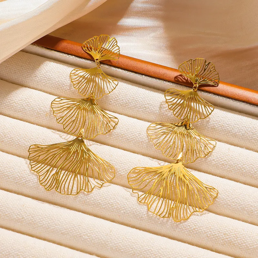 ARETES COLGANTE ABANICO