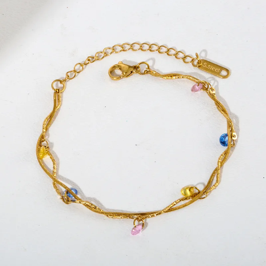 PULSERA CRISTALES DE COLORES