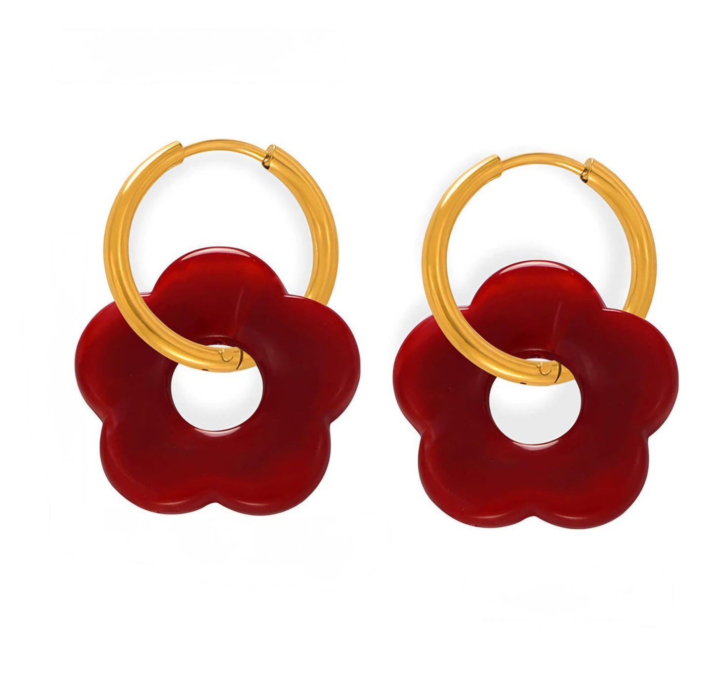 ARETE COLGANTE DE FLOR