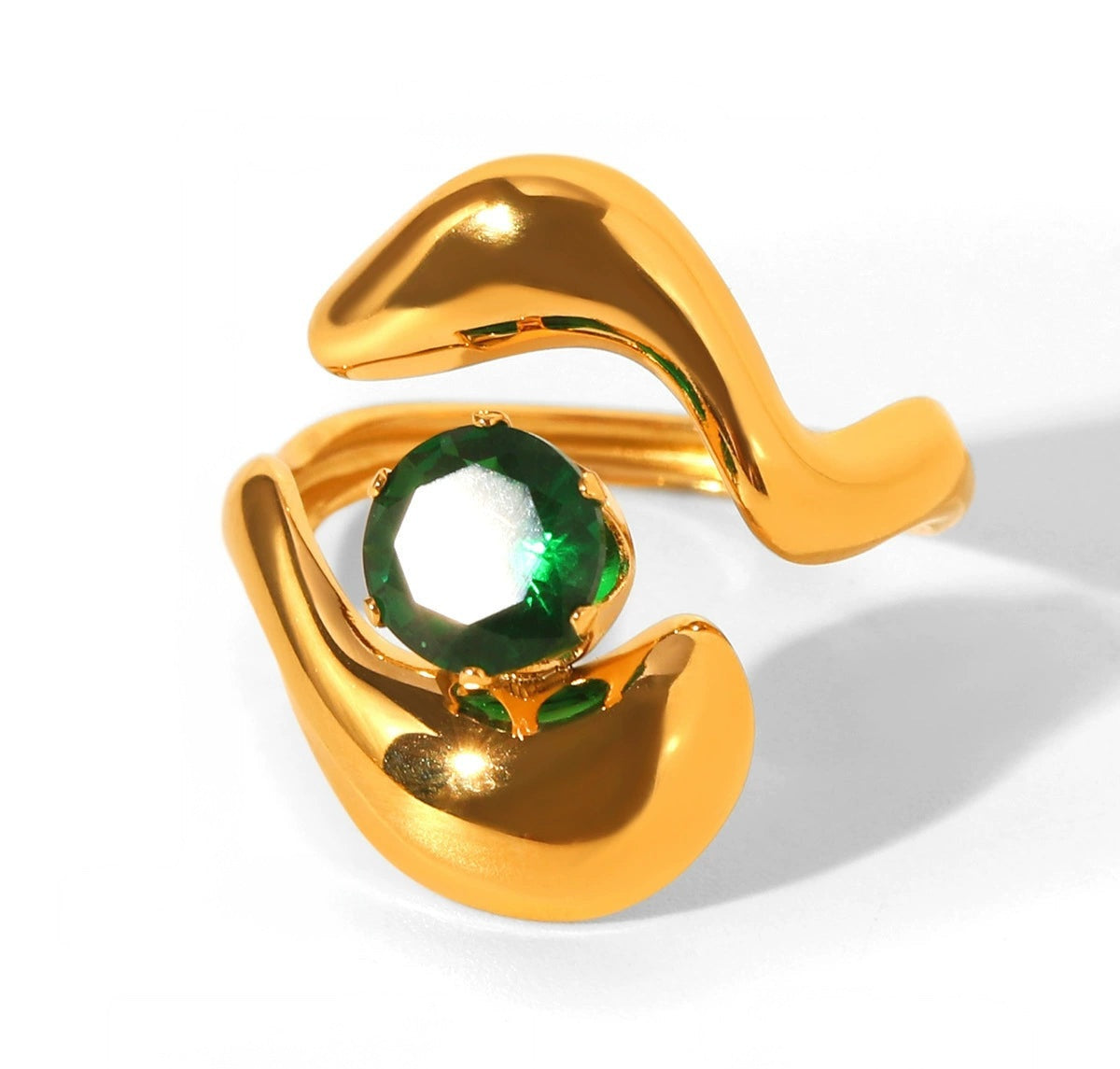 ANILLO PIEDRA VERDE CENTRAL